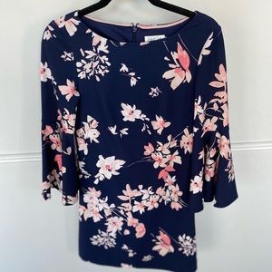 Eliza J navy floral dress